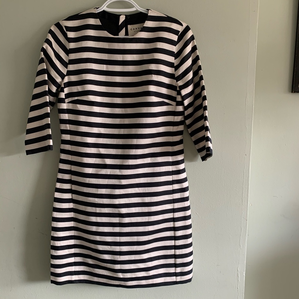 Black and white cocktail dress